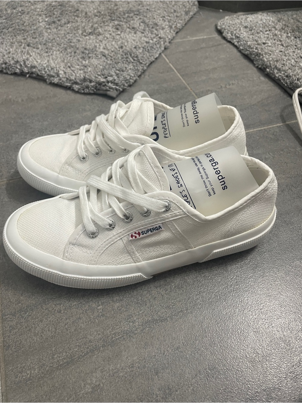 Superga White Low-Top Canvas Sneakers